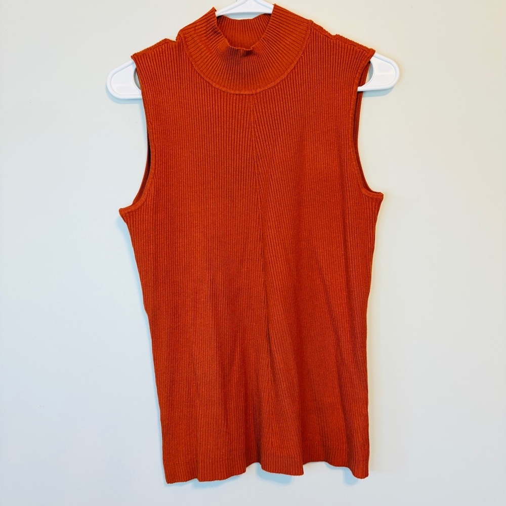 Cato Vibrant Orange Ribbed Top